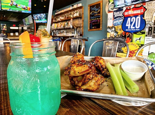 Lucy Cooper’s Texas Ice House
16080 San Pedro Ave, (210) 462-1894, lucycoopers.com
Lucy Cooper’s PB&J wings are an updated take on your childhood favorite. Build your best wings with a mix of spicy peanut sauce and sweet peach marmalade. 
Photo via Instagram / sacurrent
