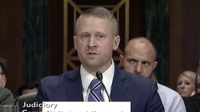 In a still image from a video, Matthew Kacsmaryk, deputy counsel for the First Liberty Institute, answers questions during his nomination hearing by the U.S. Senate Committee on the Judiciary at the U.S. Capitol in Washington, D.C., on Dec. 13, 2017.