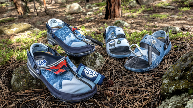 Crocs and Busch Light have launched a line of "all terrain" footwear.